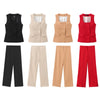 Vest Straight-Leg Pants Suit | TAEVI