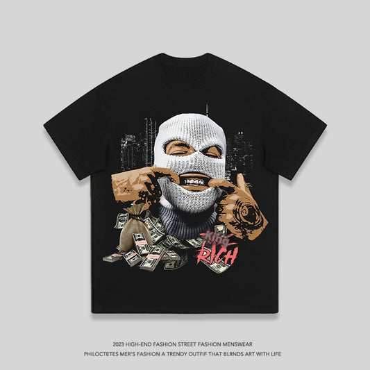 Retro Spoof Oil T-shirt For Men | TAEVI