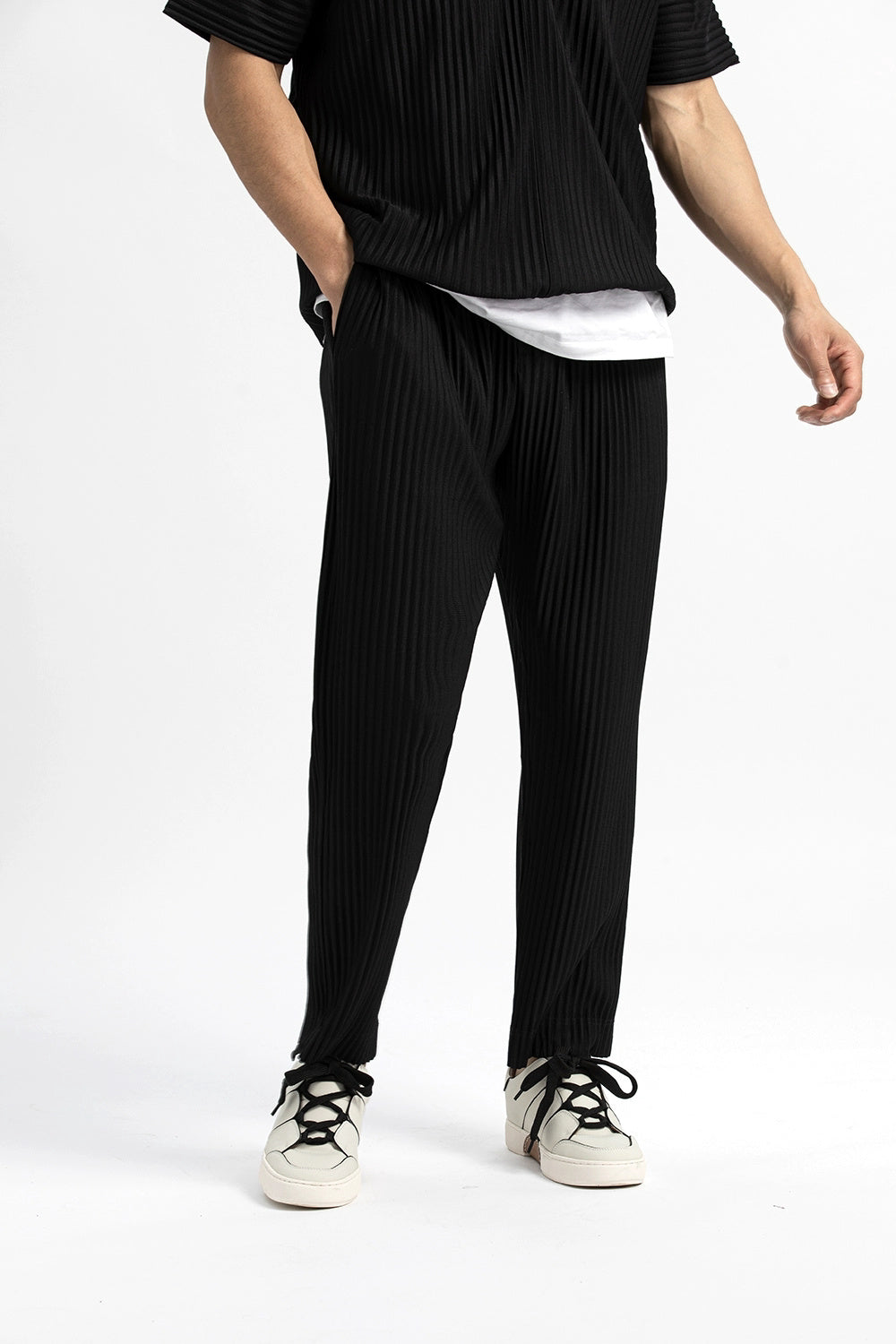 Ribbed Cotton Pantalon | TAEVI