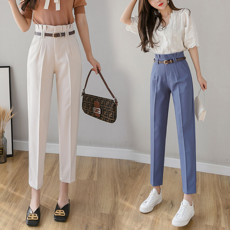 Women's Straight Loose Bud Suit Pants | TAEVI