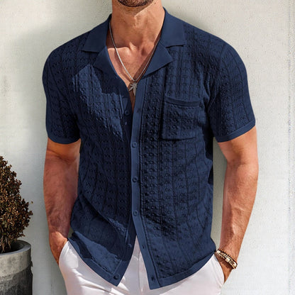 Collar Knitted Polo Shirt | TAEVI
