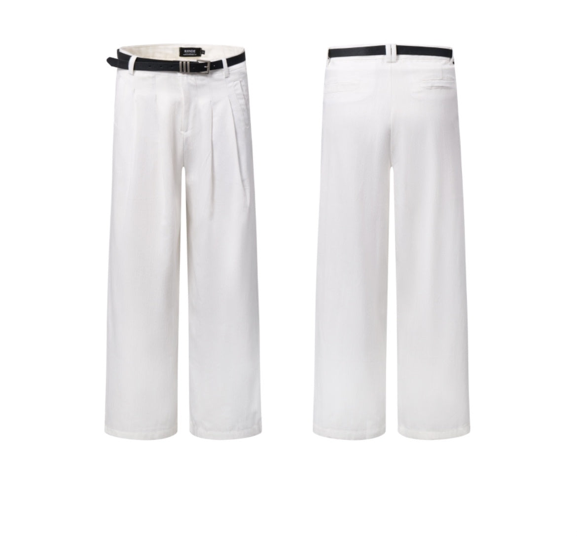 Premium Straight-leg Wide Pants | TAEVI