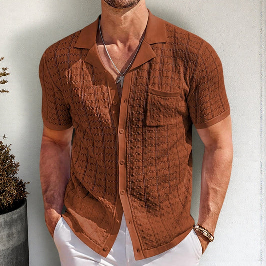 Collar Knitted Polo Shirt | TAEVI