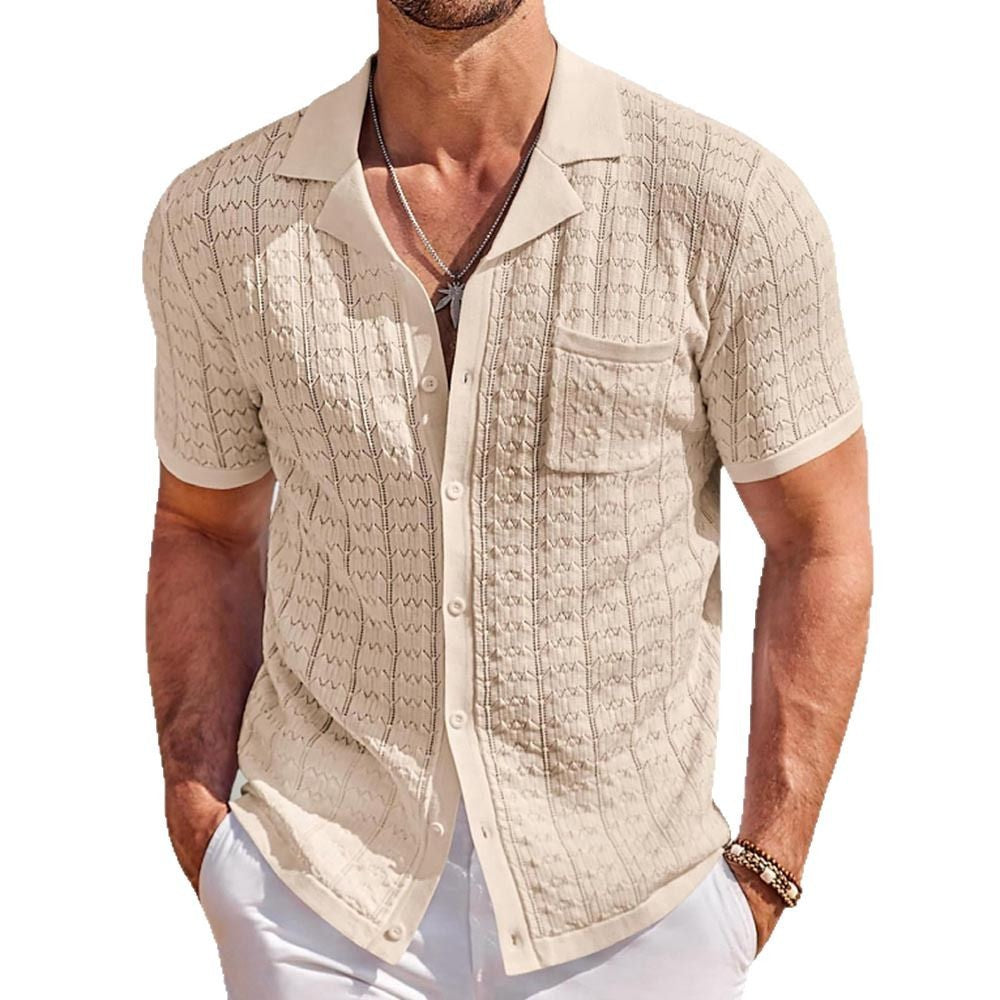 Collar Knitted Polo Shirt | TAEVI