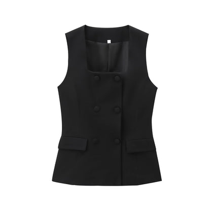 Vest Straight-Leg Pants Suit | TAEVI